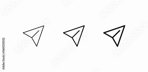 send message symbol paper plane icon sign vector