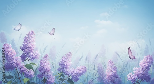 Lilac Dreams: A Soft Impressionist Field