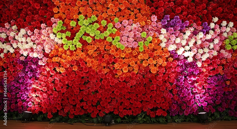 Fototapeta premium Floral Tapestry: A Symphony of Hues