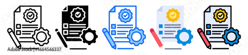 Standardized Work icon Multi Style Vector Illustration