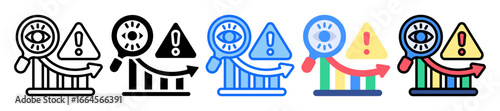 Make Problems Visible icon Multi Style Vector Illustration
