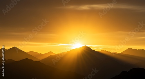 Golden Hour Majesty: Mountain Sunrise