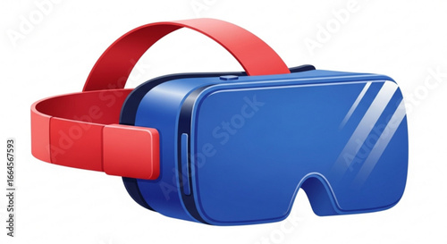 Virtual Reality Headset Illustration Immersive Technological Exploration