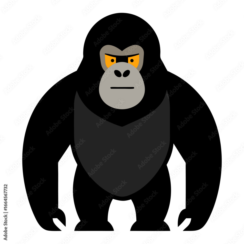 Obraz premium Gorilla vector on white background