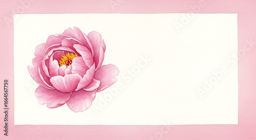 Blushing Peony: A Watercolor Impression