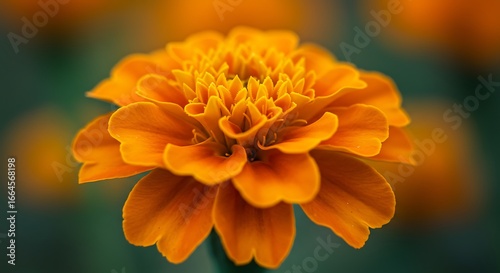 Golden Marigold Bloom: A Macro Portrait