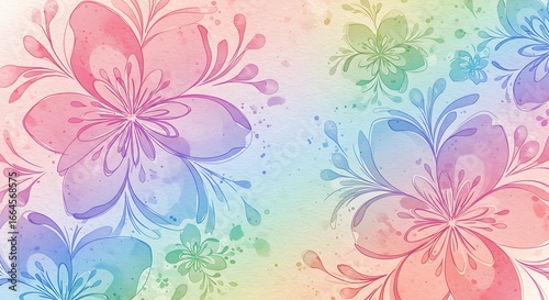 Pastel Dreams: Watercolor Floral Fantasy