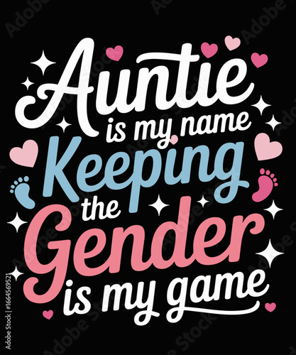 Funny Gender Reveal Auntie For a Keeper Of The Gender Aunt