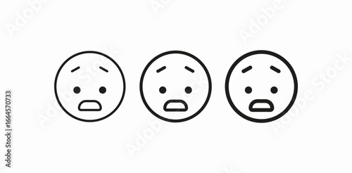 shocked face icons icon sign vector