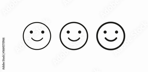 simple happy face icon sign vector