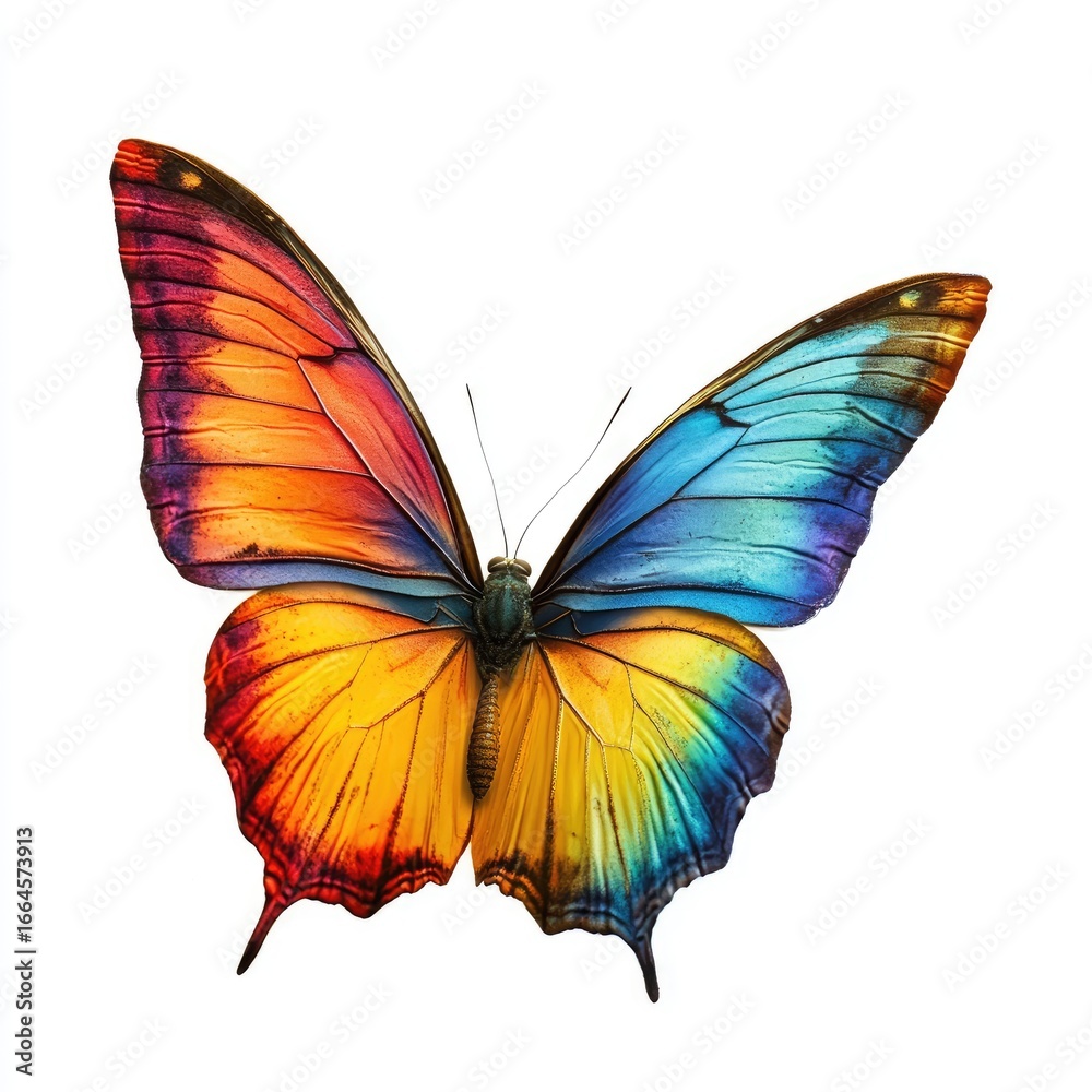 Obraz premium Vibrant butterfly with multicolored wings