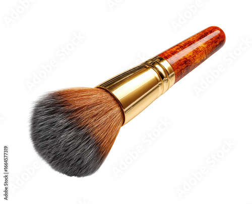 Makeup application brush cosmetic use beauty tools view grooming isolated on transparent background, png