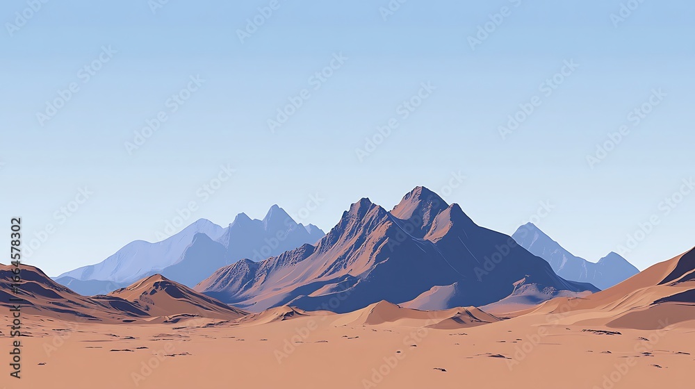 Fototapeta premium Desert mountain range landscape