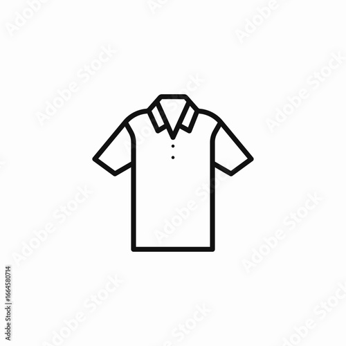 plain polo shirt icon sign vector