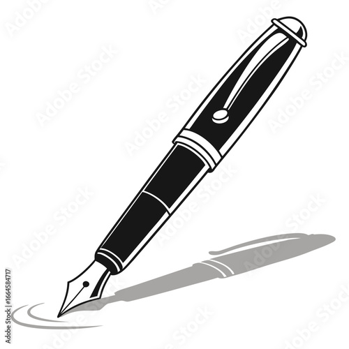 fountain pen vector illustration
