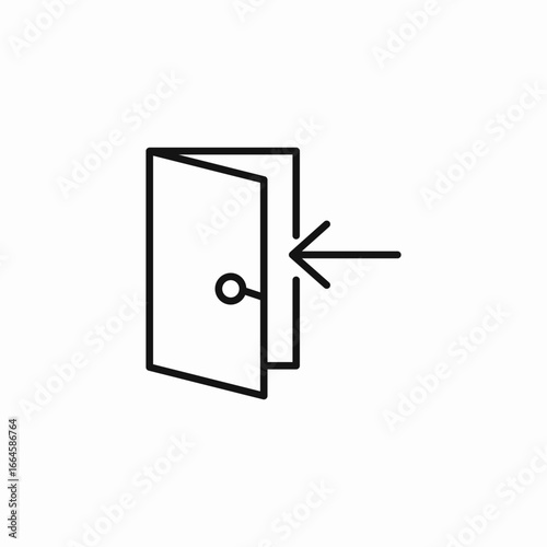 door arrow right icon sign vector