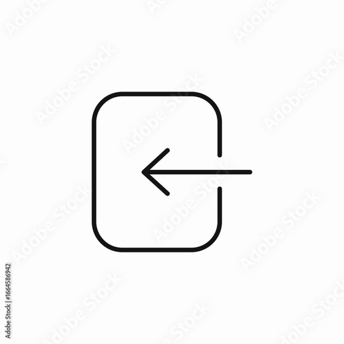 entry arrow left icon sign vector