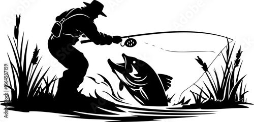 "Serene Silhouettes: The Art of Fishing at Dusk"