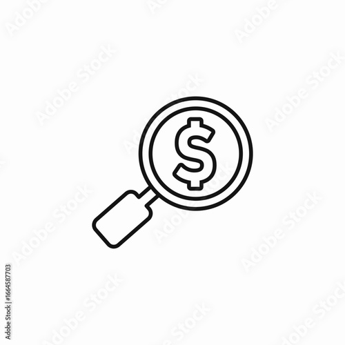 money search icon icon sign vector