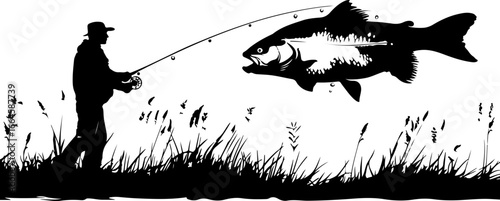 "Serene Silhouettes: The Art of Fishing at Dusk"
