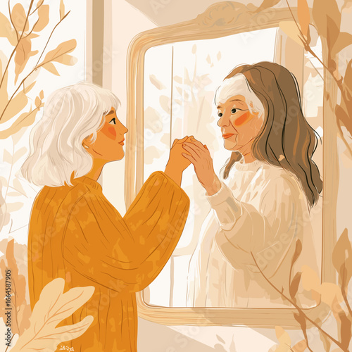 Reflection of Love: Grandparent and Grandchild