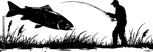 "Serene Silhouettes: The Art of Fishing at Dusk"