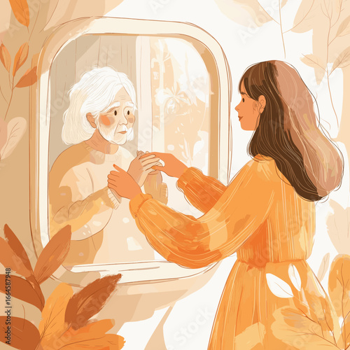 Reflection of Love: Grandparent and Grandchild