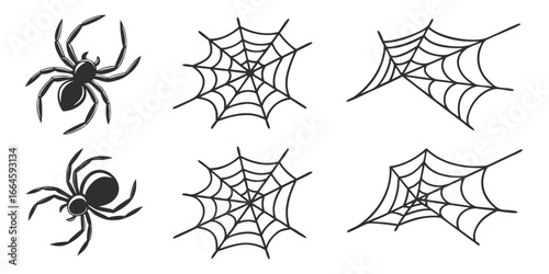 Spiders and Cobwebs Graphic Elements Collection