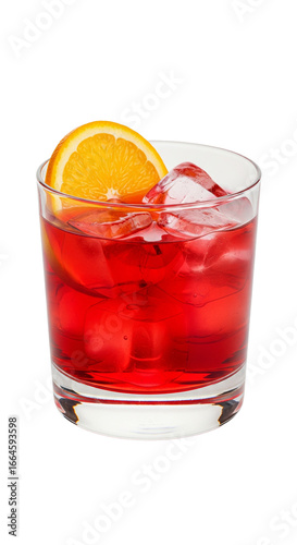 Wallpaper Mural Ein Glas Negroni mit Eiswürfeln und Orangenscheibe, transparenter Hintergrund, PNG Torontodigital.ca