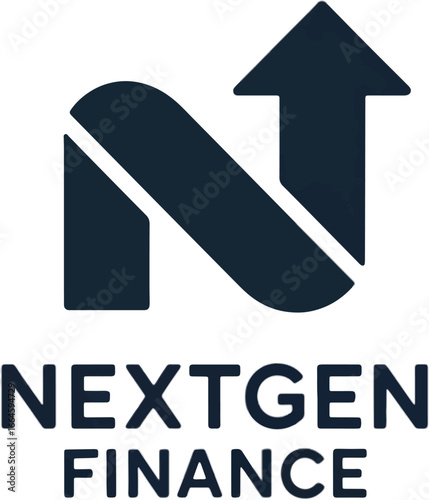 Nextgen Finance Logo with Upward Arrow and Text on White Background Keywords: Nextgen Finance, logo, finance