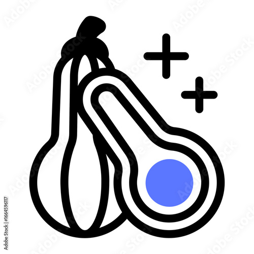 This Squash icon is suitable for Vegetables, Vegetarian, Organic Food, etc.