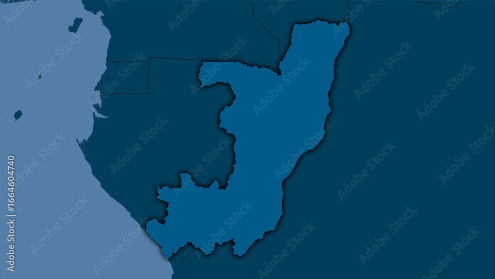 Fototapeta premium Congo Brazzaville, solid - dark glow