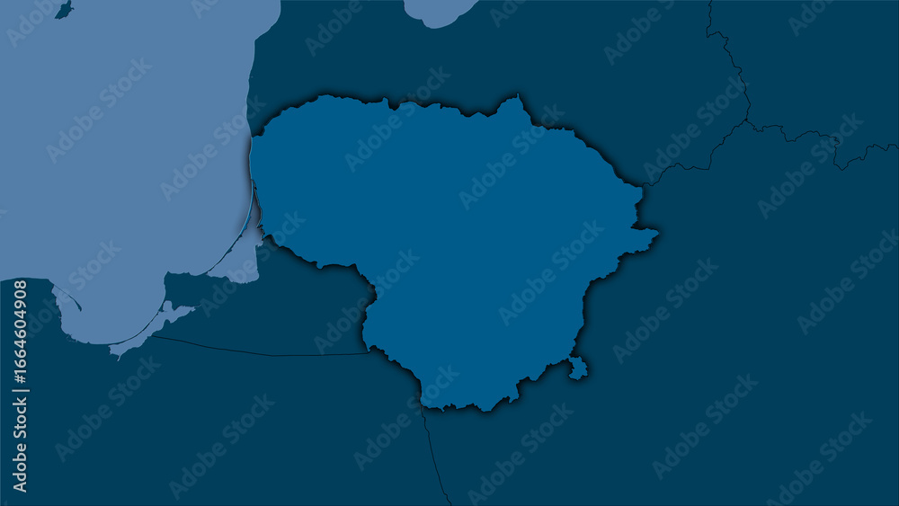 Obraz premium Lithuania, solid - dark glow