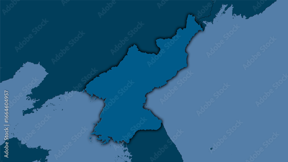 Obraz premium North Korea, solid - dark glow