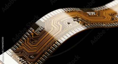 Flexible Printed Circuit Board PCB with Curved Design