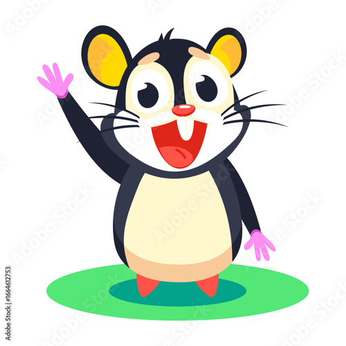 A flat style icon representing chatty chinchilla
