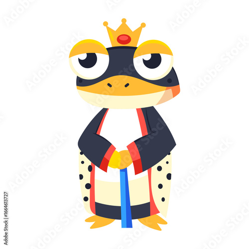 A flat style icon depicting noble newt