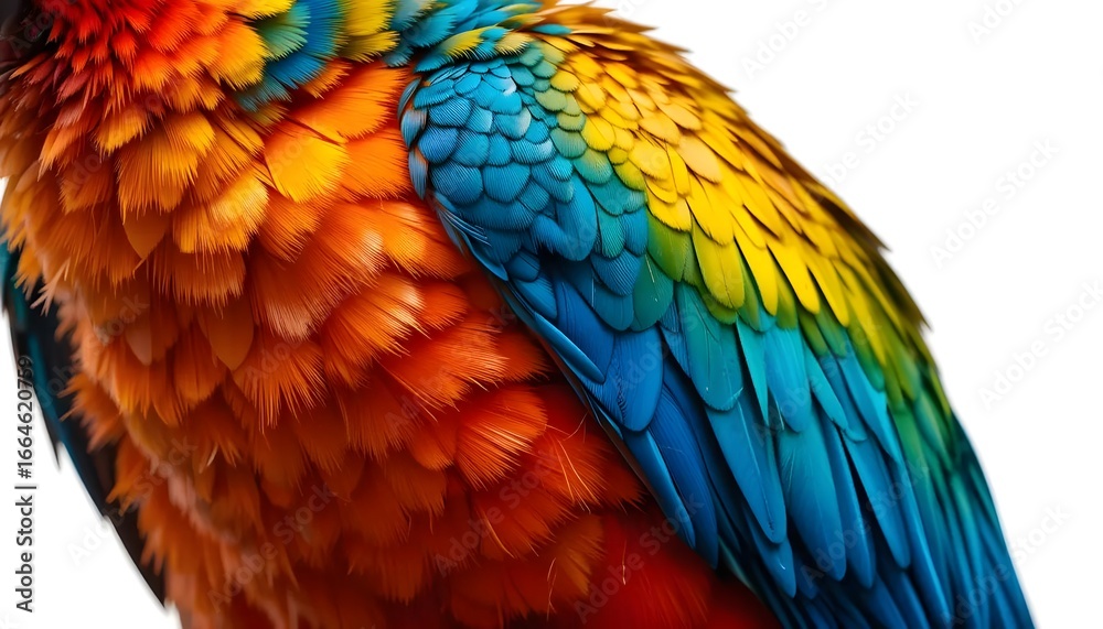 Obraz premium Exotic Bird Illustration with Bright Multicolor Feathers