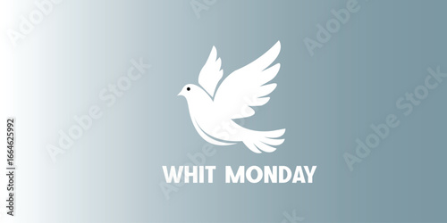 Whit Monday Dove Illustration Vector Design