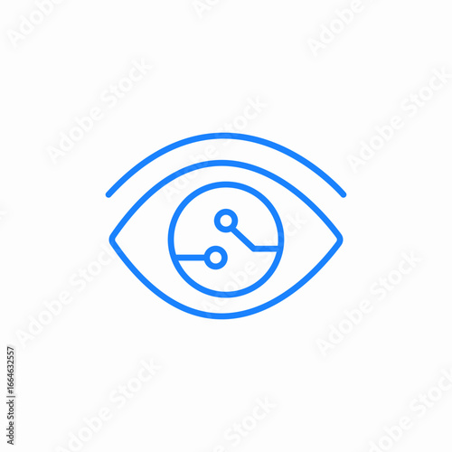 digital eye surveillance icon sign vector