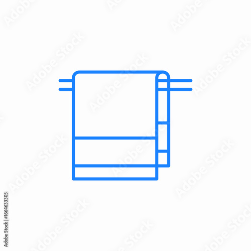 hanging bath towel icon sign vector
