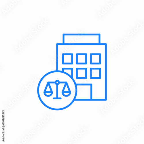 justice building balance icon sign vector
