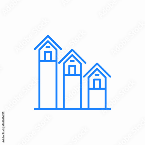 neighborhood houses icon sign vector
