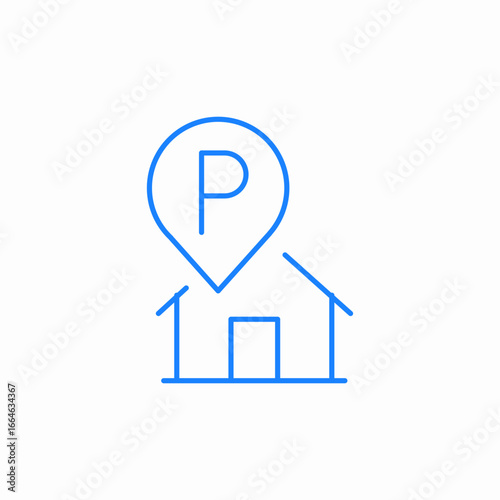 parking location home icon sign vector