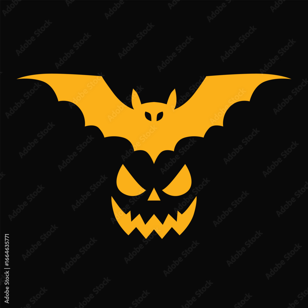 Fototapeta premium Flying Bats Silhouette on White Background