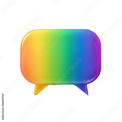 Inclusive speech bubble colorful transparent background