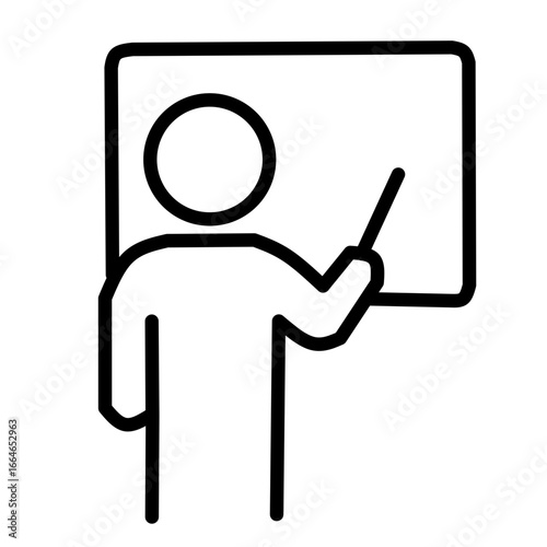 Teacher Presentation Icon Outline Style
