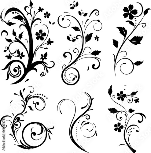 "Elegant Vintage Floral Ornaments"