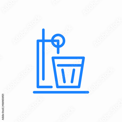 drink with straw icon sign vector