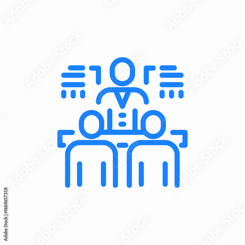 group meeting discussion icon sign vector